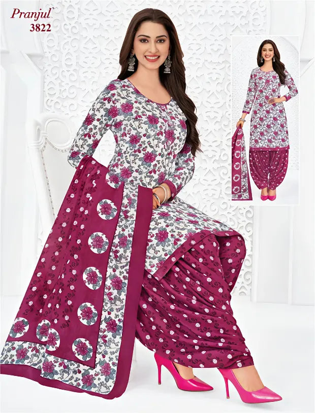 Pranjul Cotton Readymade Patiala Salwar Suit P3822