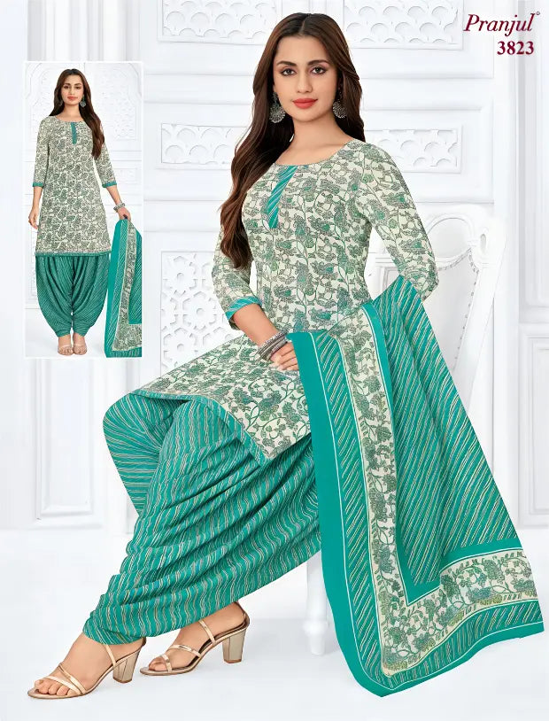 Pranjul Cotton Readymade Patiala Salwar Suit P3823
