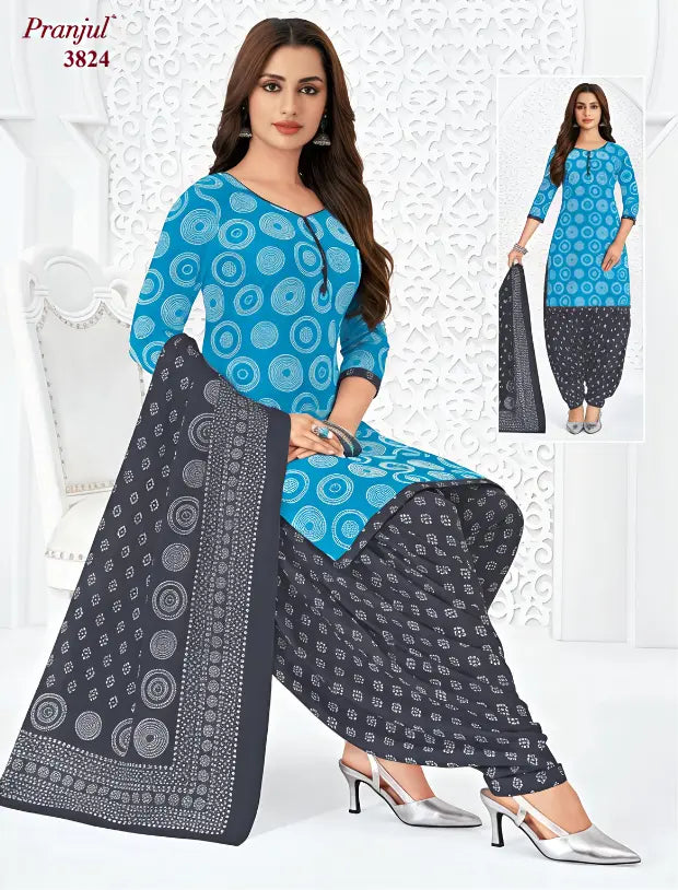 Pranjul Cotton Readymade Patiala Salwar Suit P3824