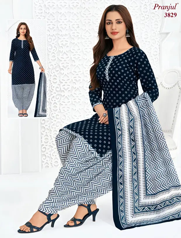 Pranjul Cotton Readymade Patiala Salwar Suit P3829