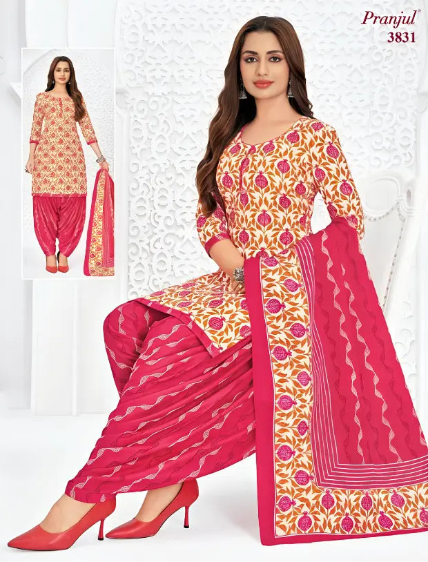 Pranjul Cotton Readymade Patiala Salwar Suit P3831