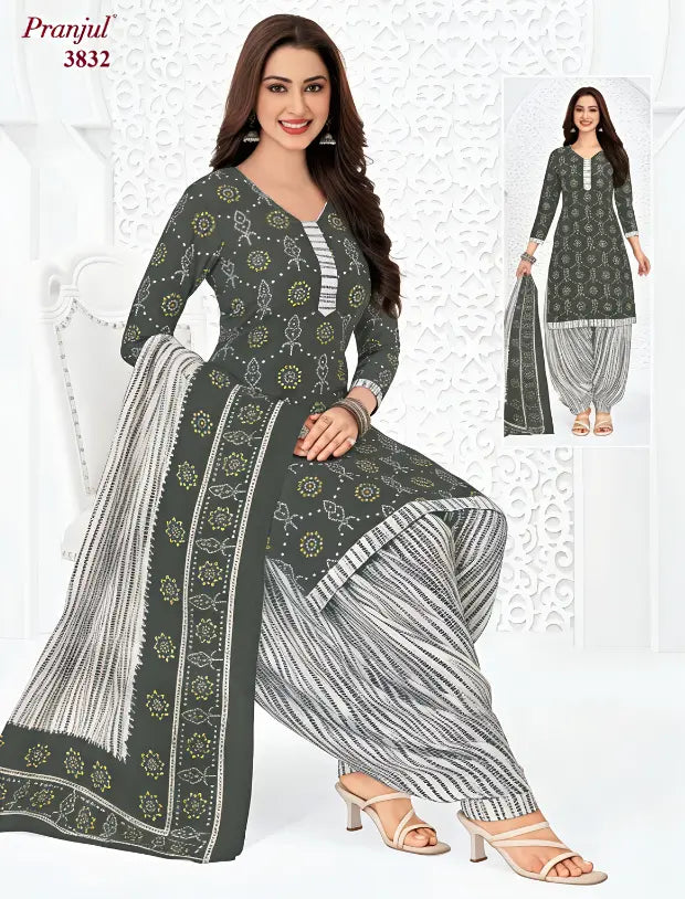Pranjul Cotton Readymade Patiala Salwar Suit P3832