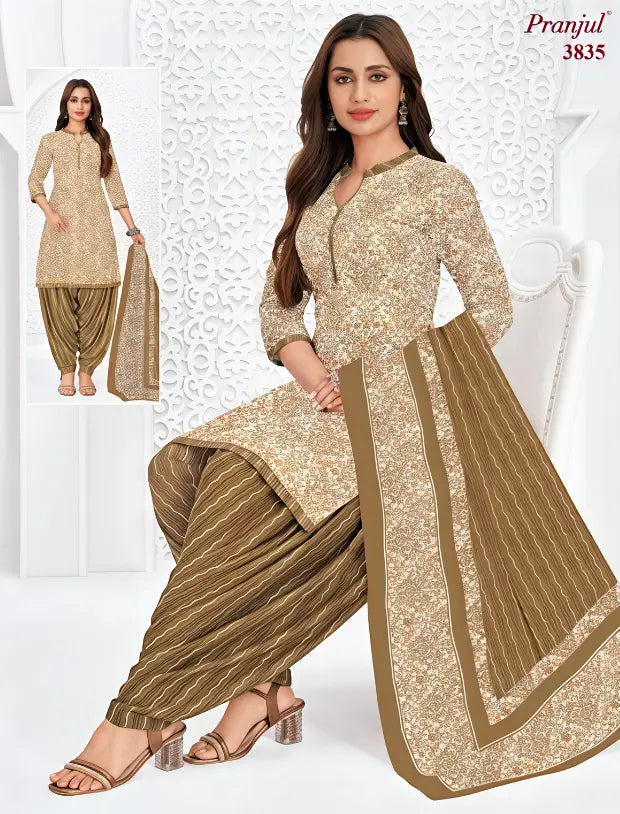 Pranjul Cotton Readymade Patiala Salwar Suit P3835