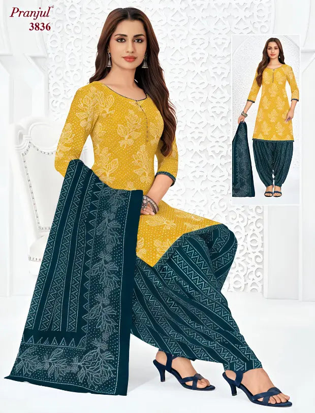Pranjul Cotton Readymade Patiala Salwar Suit P3836