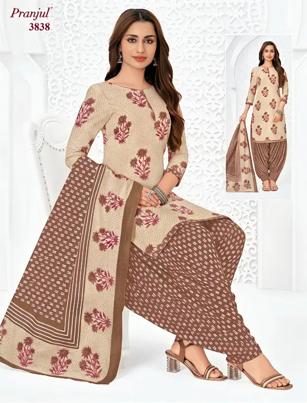 Pranjul Cotton Readymade Patiala Salwar Suit P3838