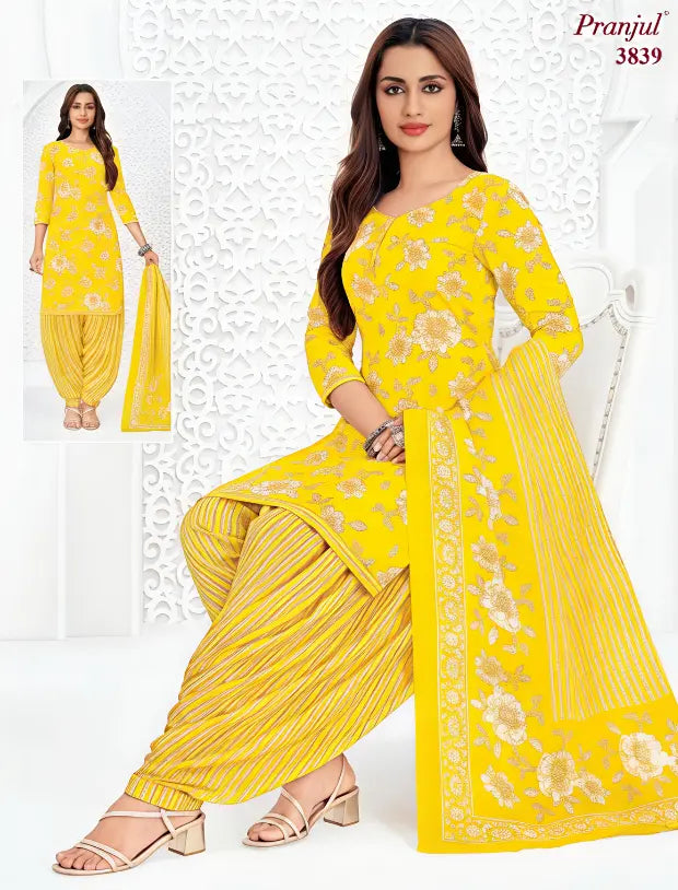 Pranjul Cotton Readymade Patiala Salwar Suit P3839