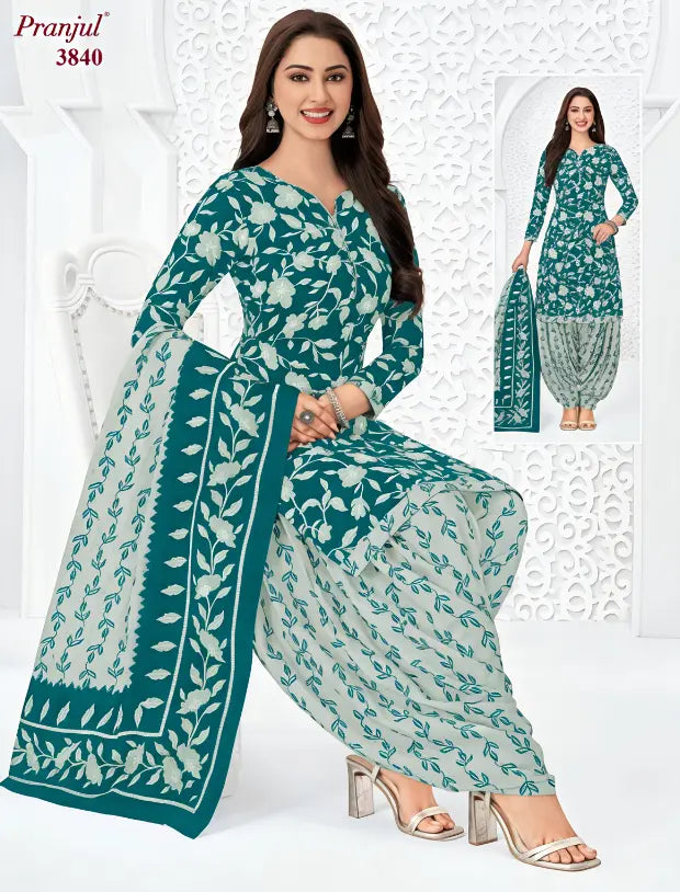 Pranjul Cotton Readymade Patiala Salwar Suit P3840