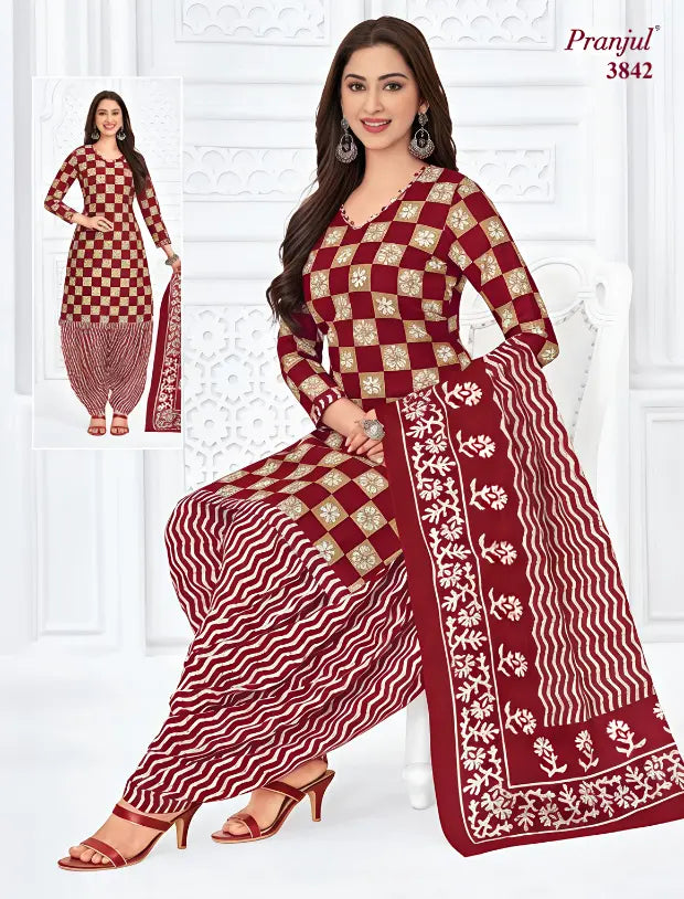 Pranjul Cotton Readymade Patiala Salwar Suit P3842