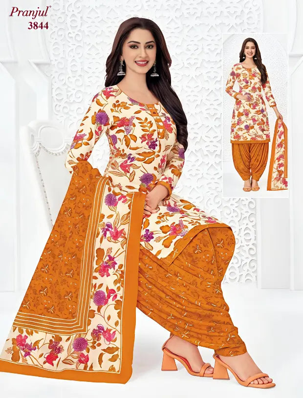 Pranjul Cotton Readymade Patiala Salwar Suit P3844 Main image