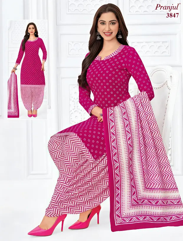 Pranjul Cotton Readymade Patiala Salwar Suit P3847