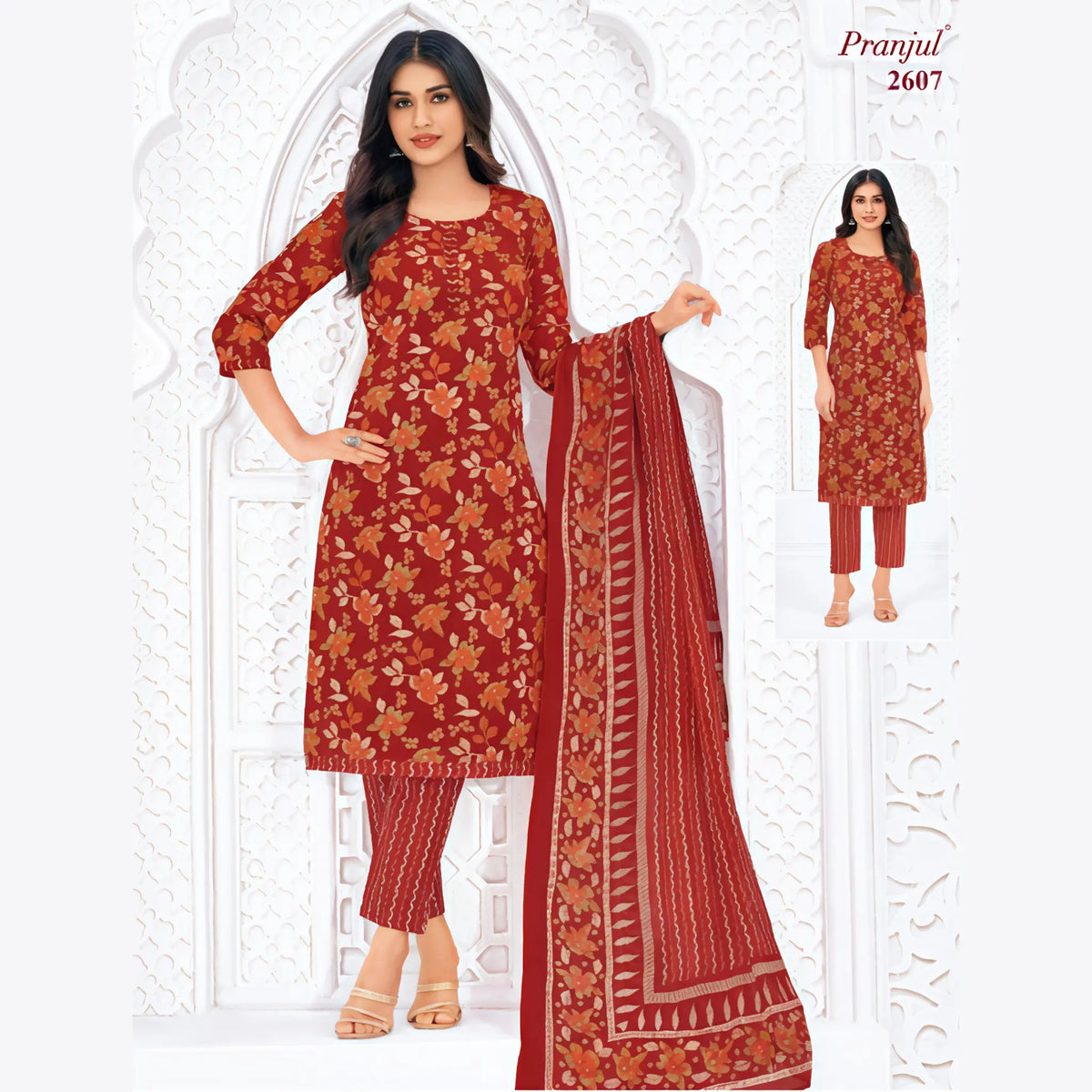 Pranjul Cotton Straight Pant Salwar Suit - P2607 Main image