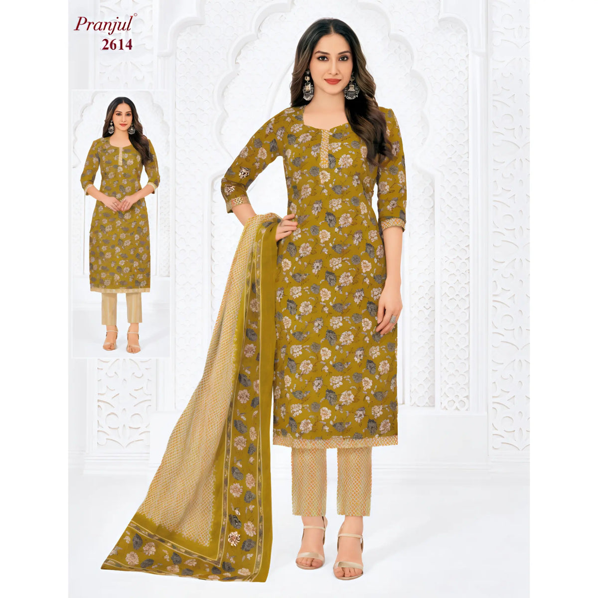 Pranjul Cotton Straight Pant Salwar Suit - P2614