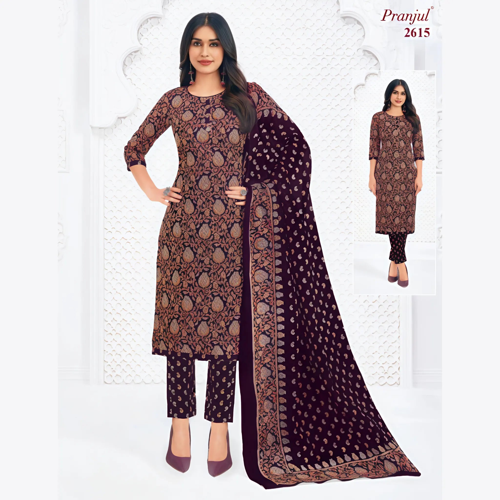 Pranjul Cotton Straight Pant Salwar Suit - P2615
