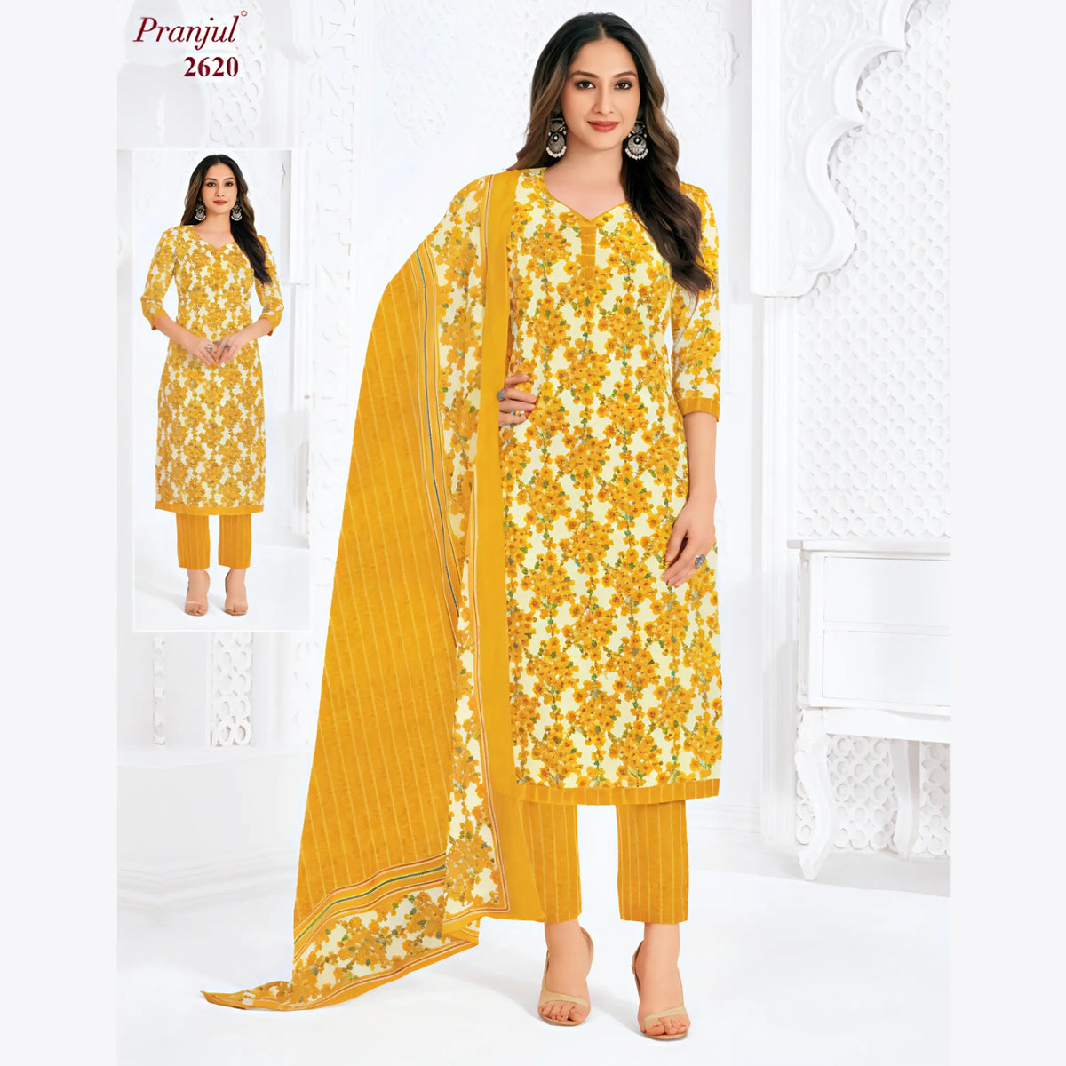 Pranjul Cotton Straight Pant Salwar Suit - P2620 Main image