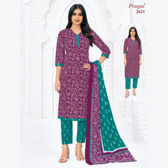 Pranjul Cotton Straight Pant Salwar Suit - P2621