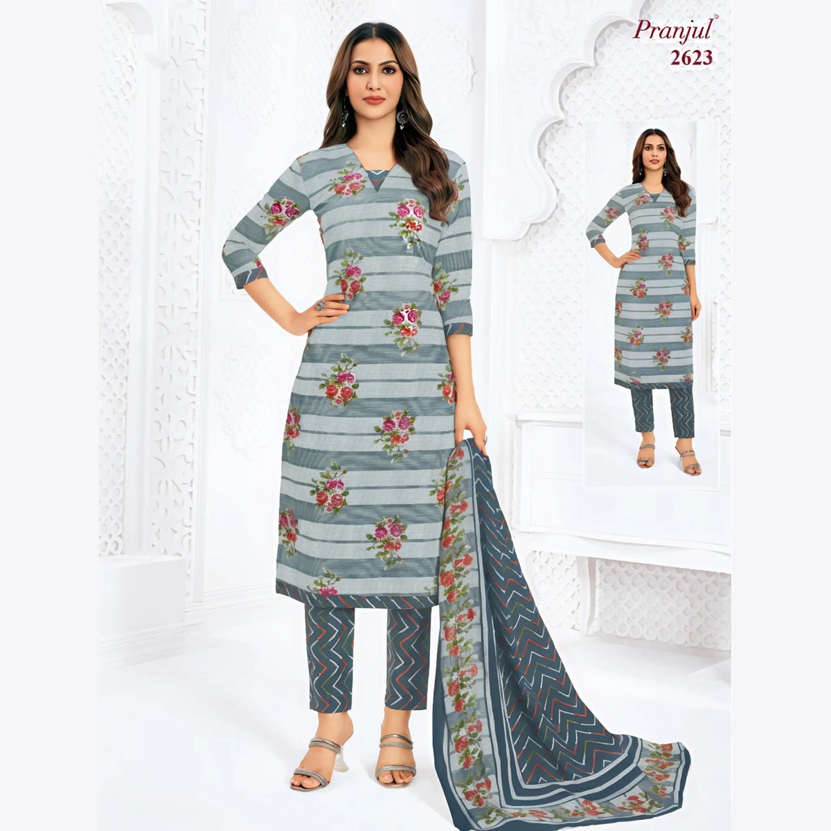 Pranjul Cotton Straight Pant Salwar Suit - P2623 Main image