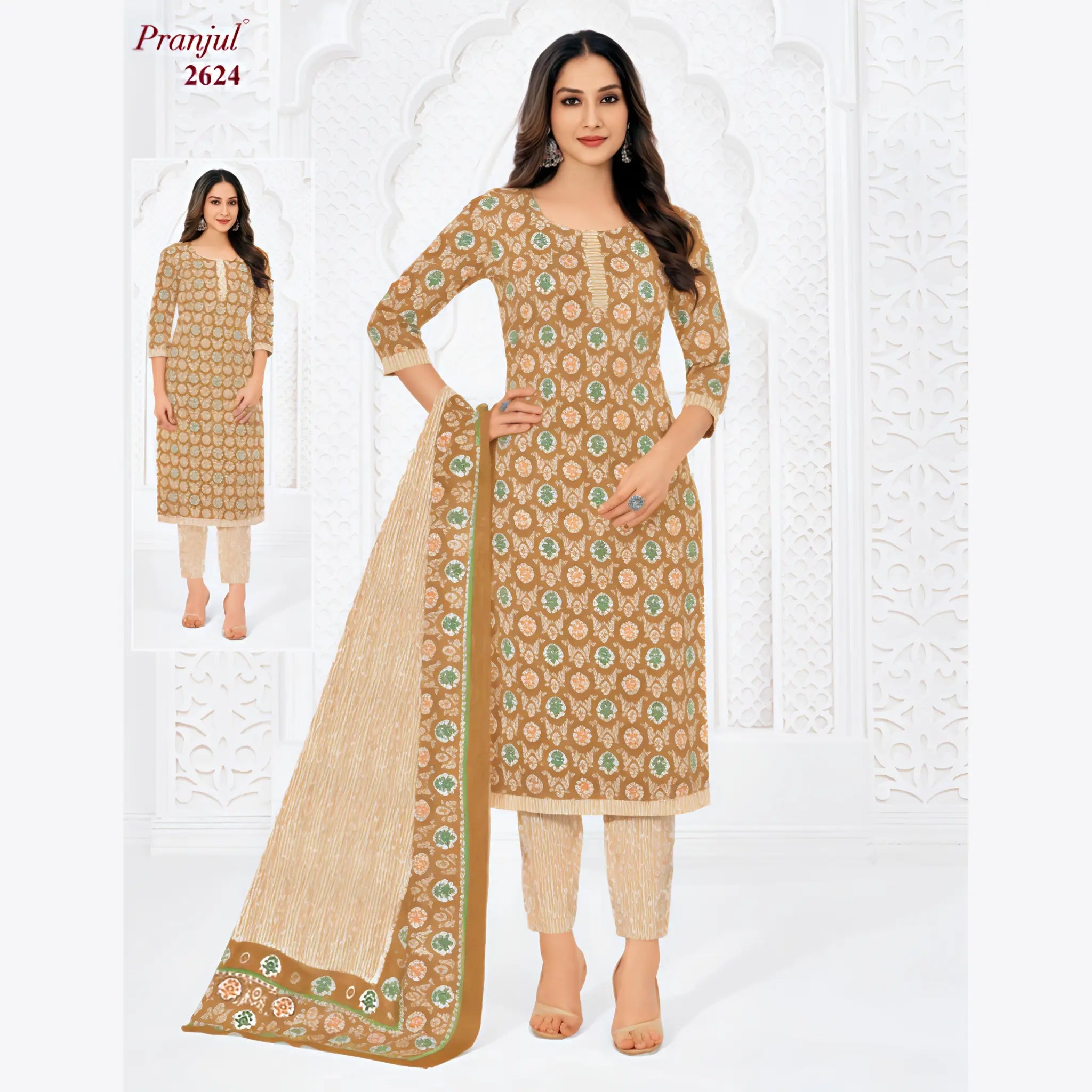 Pranjul Cotton Straight Pant Salwar Suit - P2624 Main image