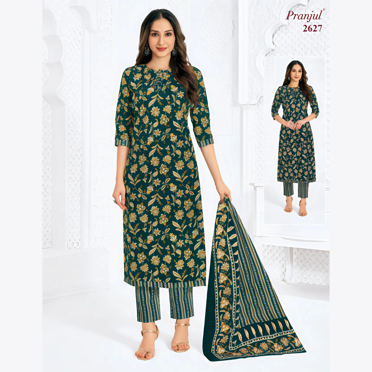 Pranjul Cotton Straight Pant Salwar Suit - P2627 Main image