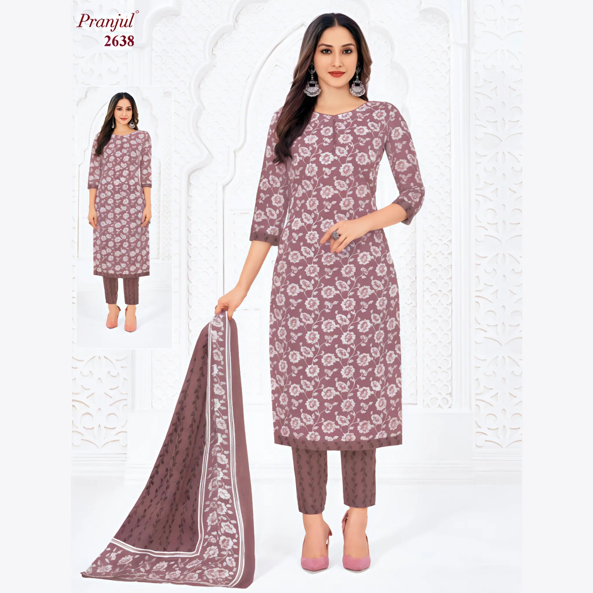 Pranjul Cotton Straight Pant Salwar Suit - P2638 Main image