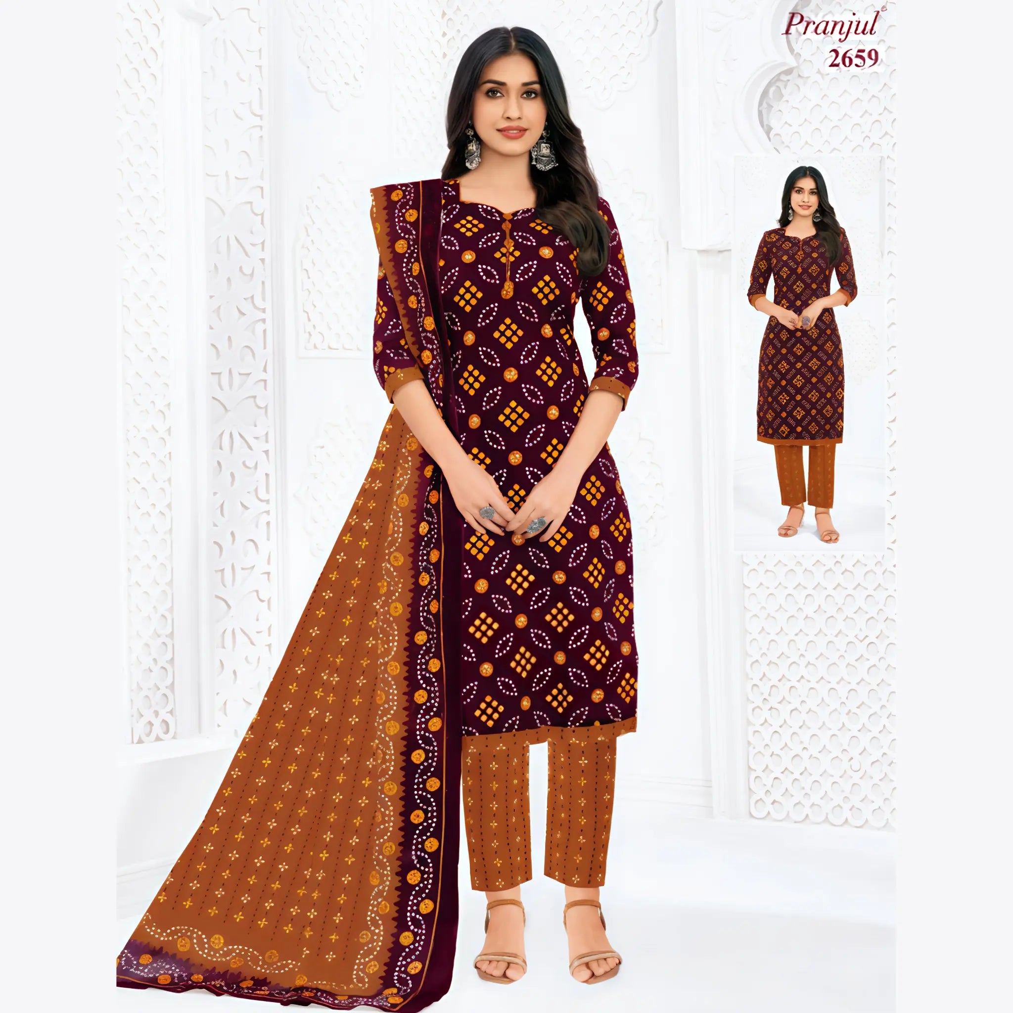 Pranjul Cotton Straight Pant Salwar Suit - P2659