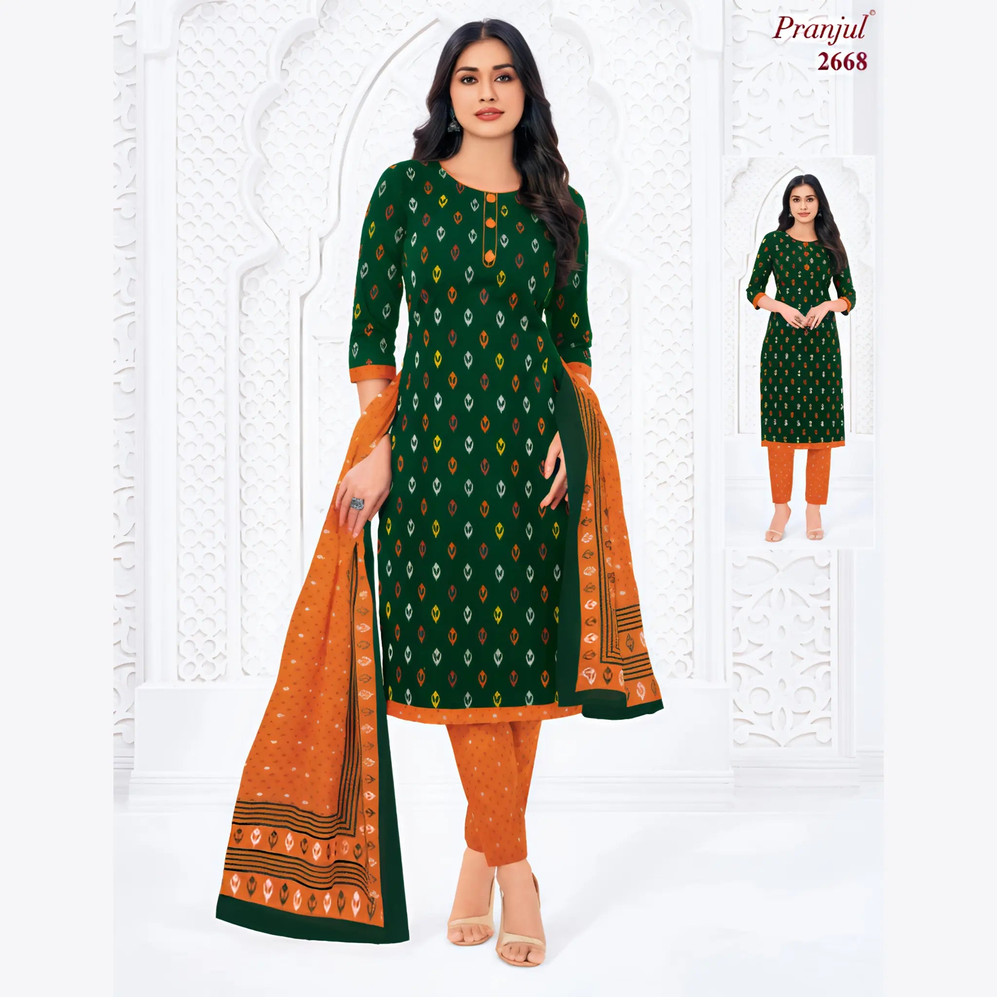Pranjul Cotton Straight Pant Salwar Suit - P2668