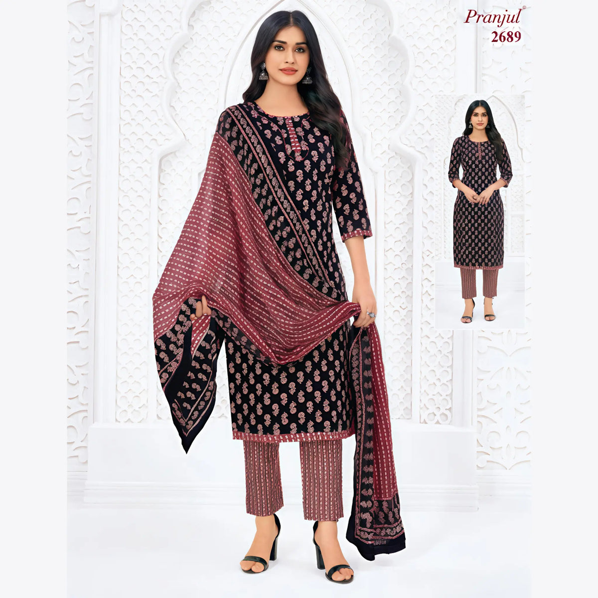 Pranjul Cotton Straight Pant Salwar Suit - P2689