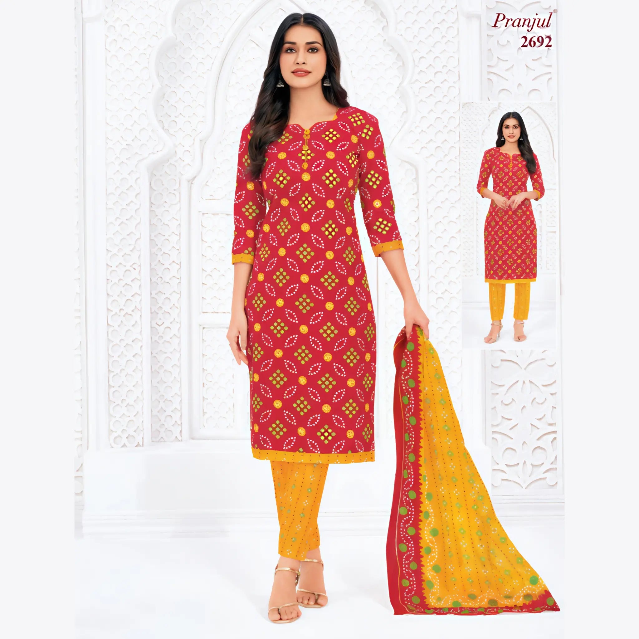 Pranjul Cotton Straight Pant Salwar Suit - P2692 Main image