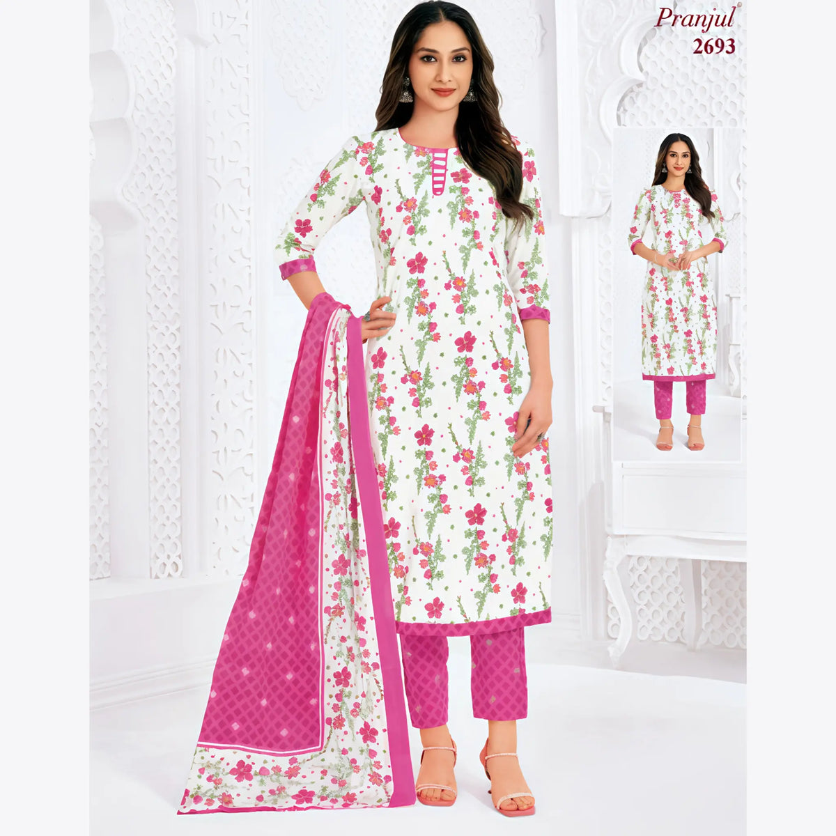 Pranjul Cotton Straight Pant Salwar Suit - P2693 Main image