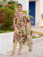 Premium Beige Ethnic Suit Set for Women with Artistic Floral Print