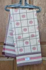 Premium Cotton Printed Saree with Lotus Motif - Mangalya6110D