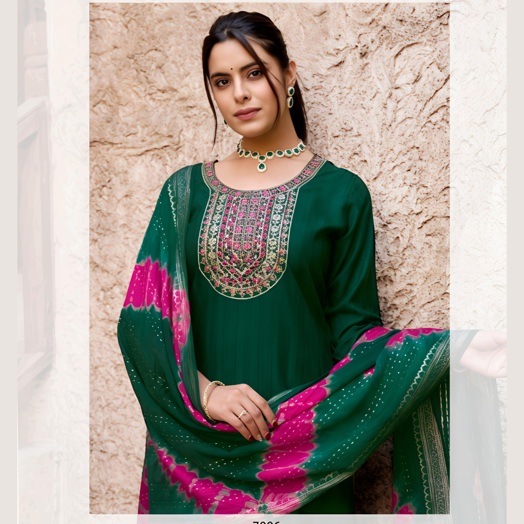 Premium Reyon Dobby With Lurex Salwar Suit 7006 Secondary image
