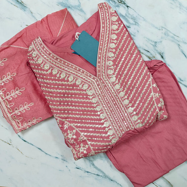 Premium Ethnic Set_ Italian Viscose Embroidered Kurta & Pant with Sequence Work Dupatta - MG1002