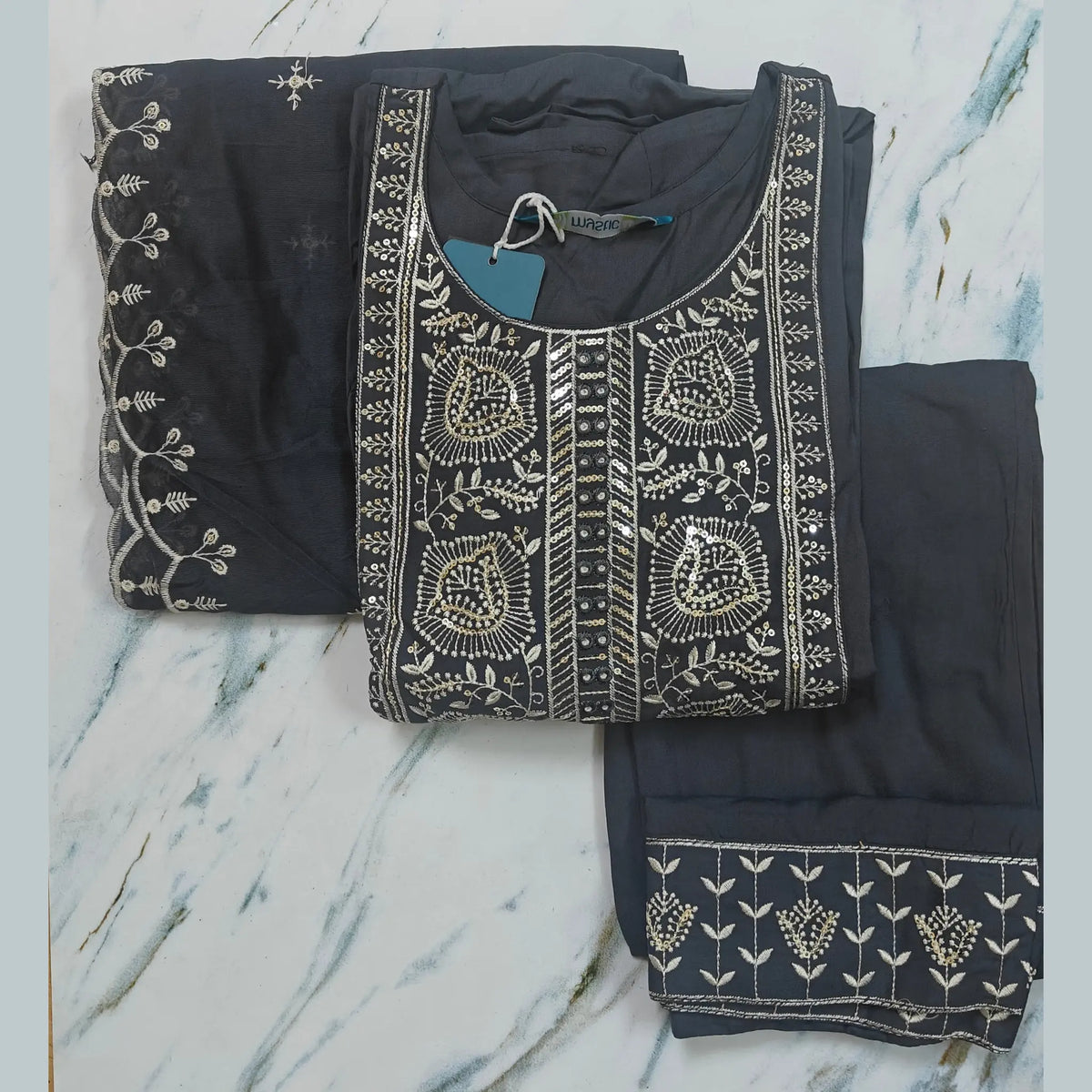Premium Italian Viscose Kurta and Plazzo Ensemble with Chanderi Dupatta