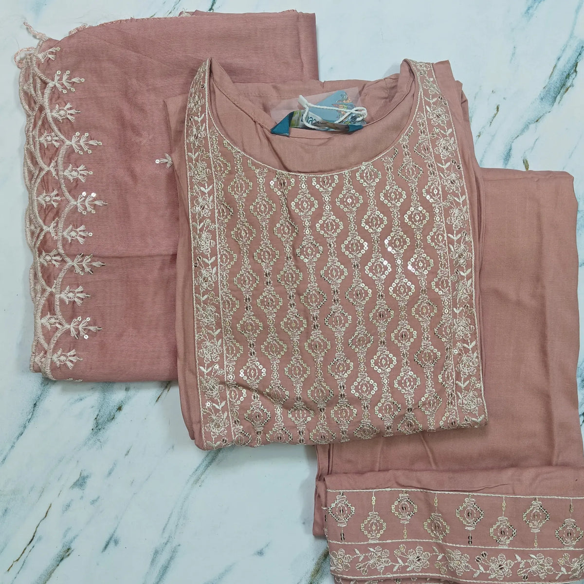 Premium Viscose Suit Ensemble with Chanderi Dupatta