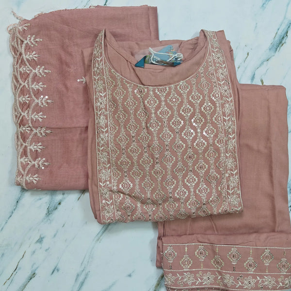 Premium Viscose Suit Ensemble with Chanderi Dupatta