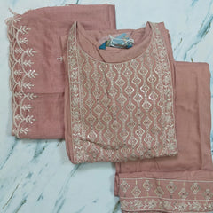 Premium Viscose Suit Ensemble with Chanderi Dupatta
