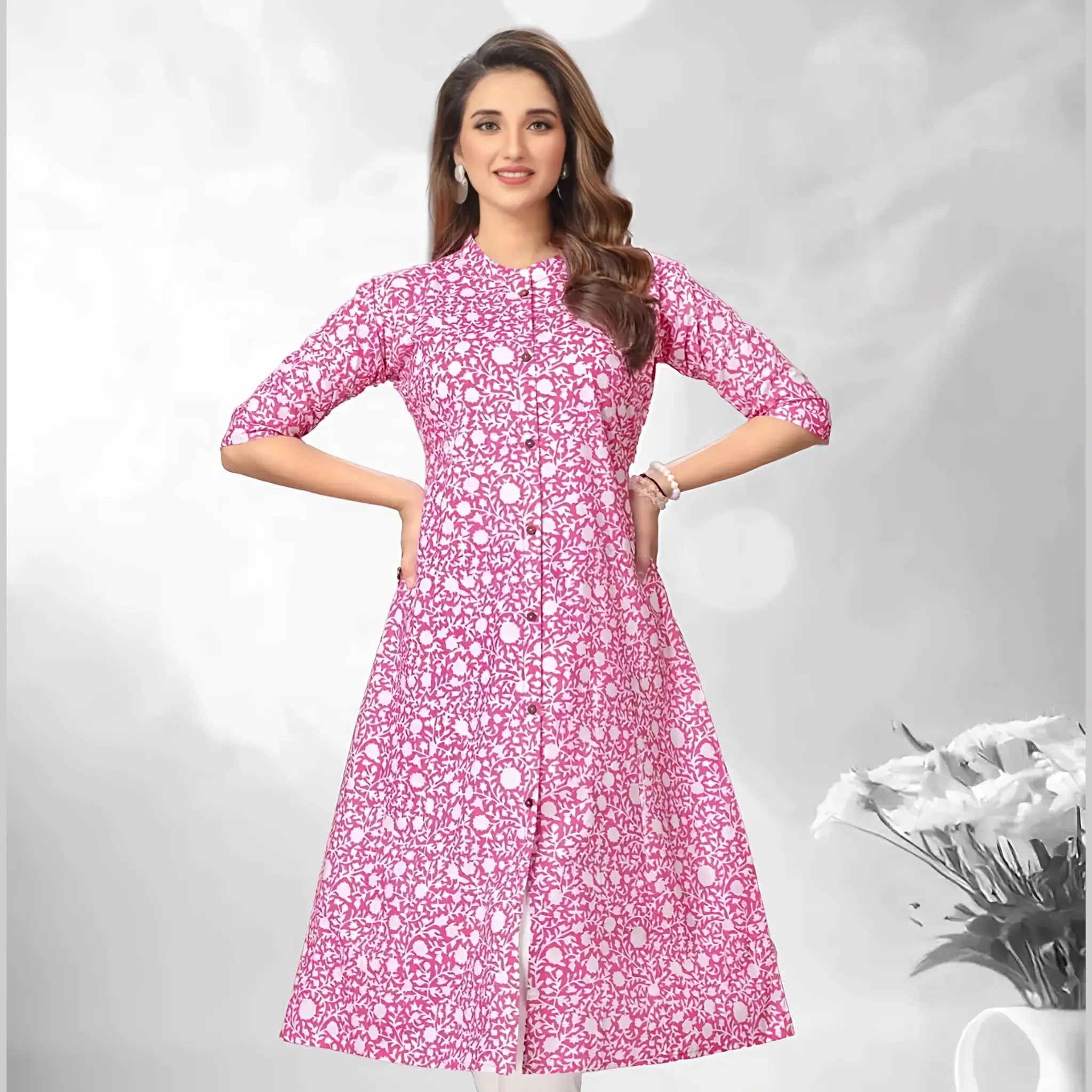 Pure Cotton A Line Flared Kurti DJ2010 Main image