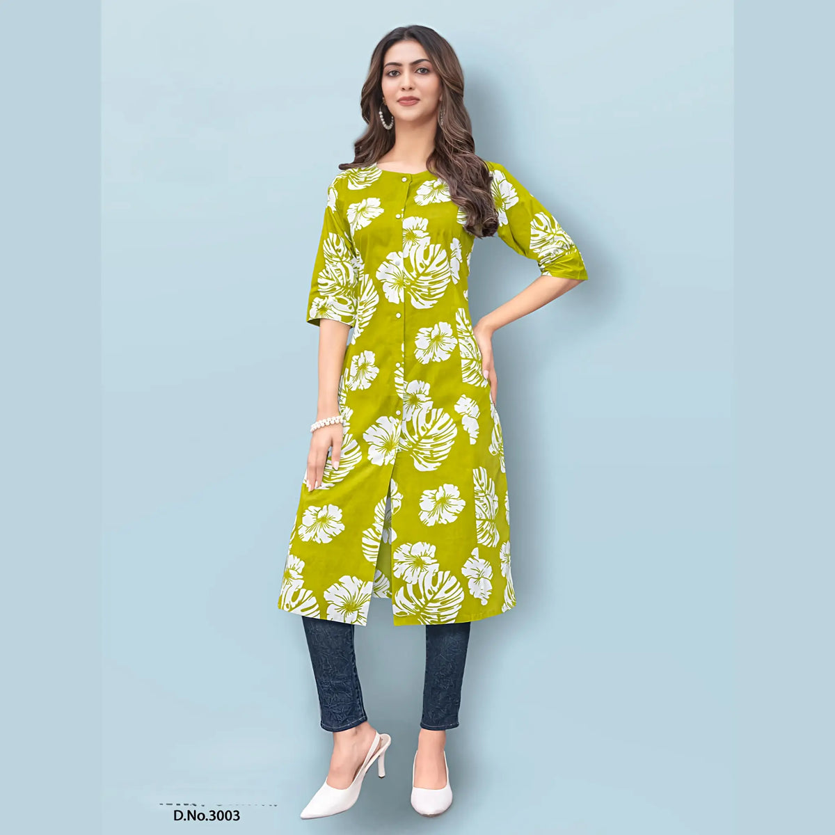 Pure Cotton A Line Flared Kurti DJ3003