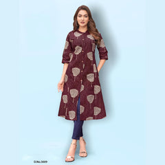 Pure Cotton A Line Flared Kurti DJ3009