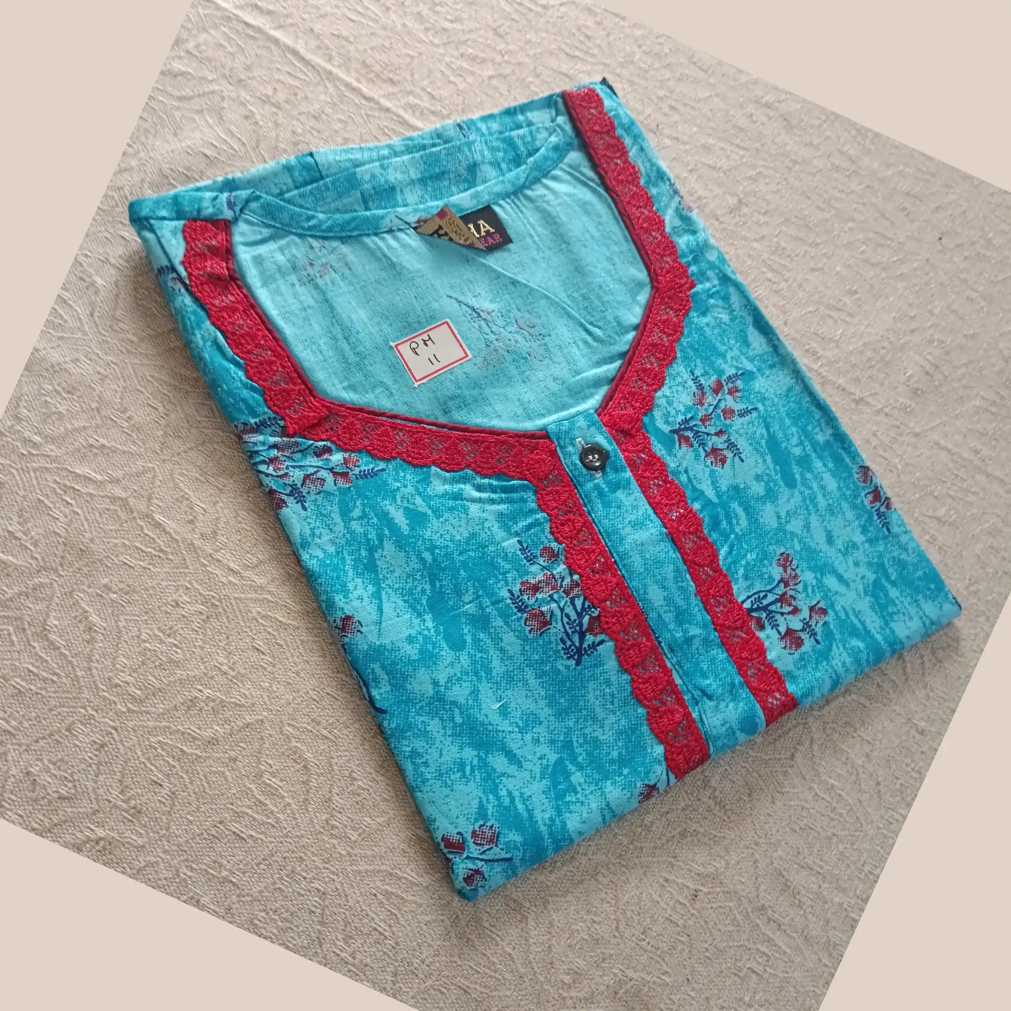 Pure Cotton Nighty with Lace work PM11 Main image