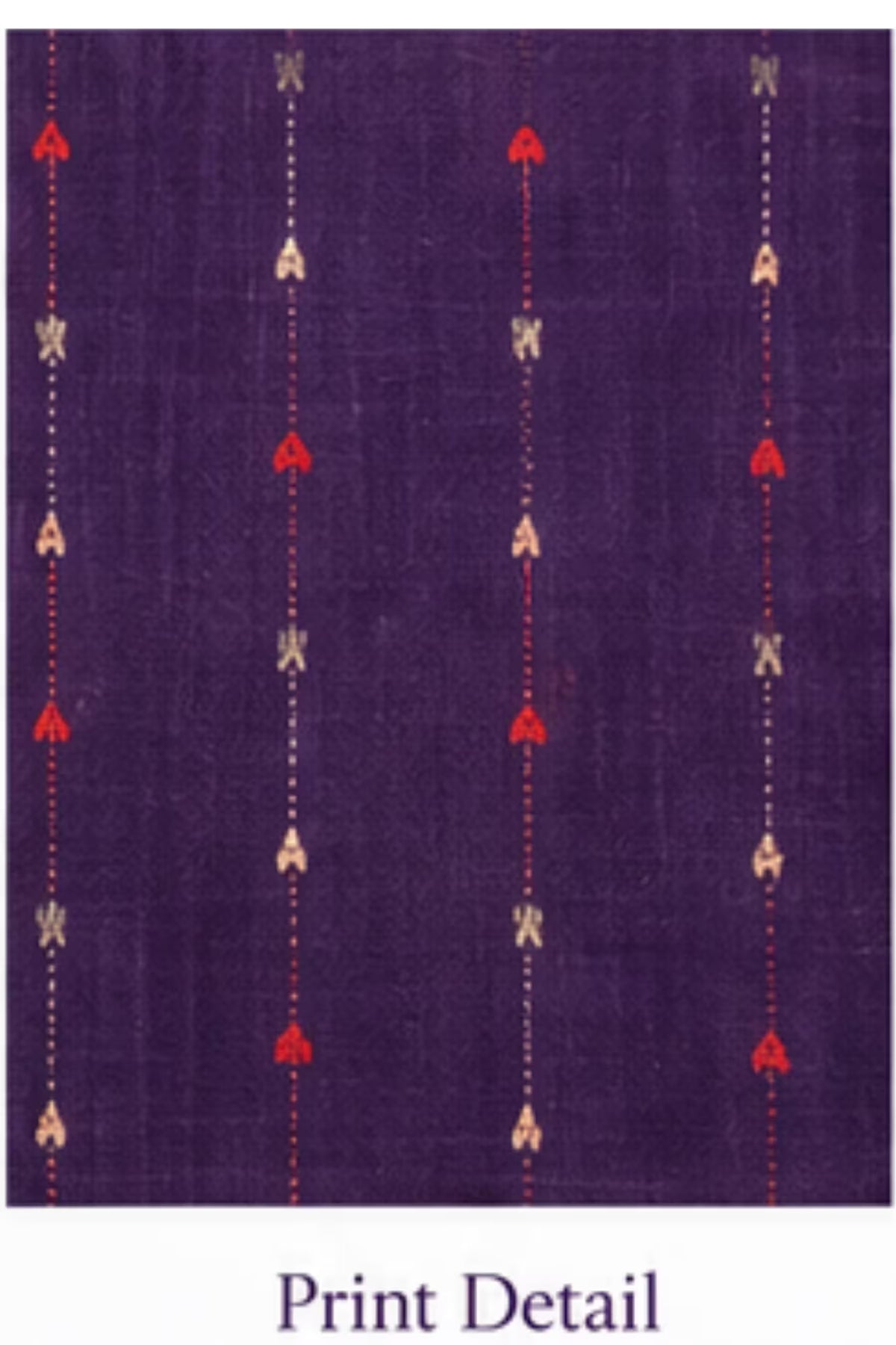 Print Detail - Purple Cotton Straight Kurta Pant Set with Dupatta | Bavis Clothing