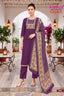 Purple Printed Salwar Suit with Traditional Dupatta – Design 3003