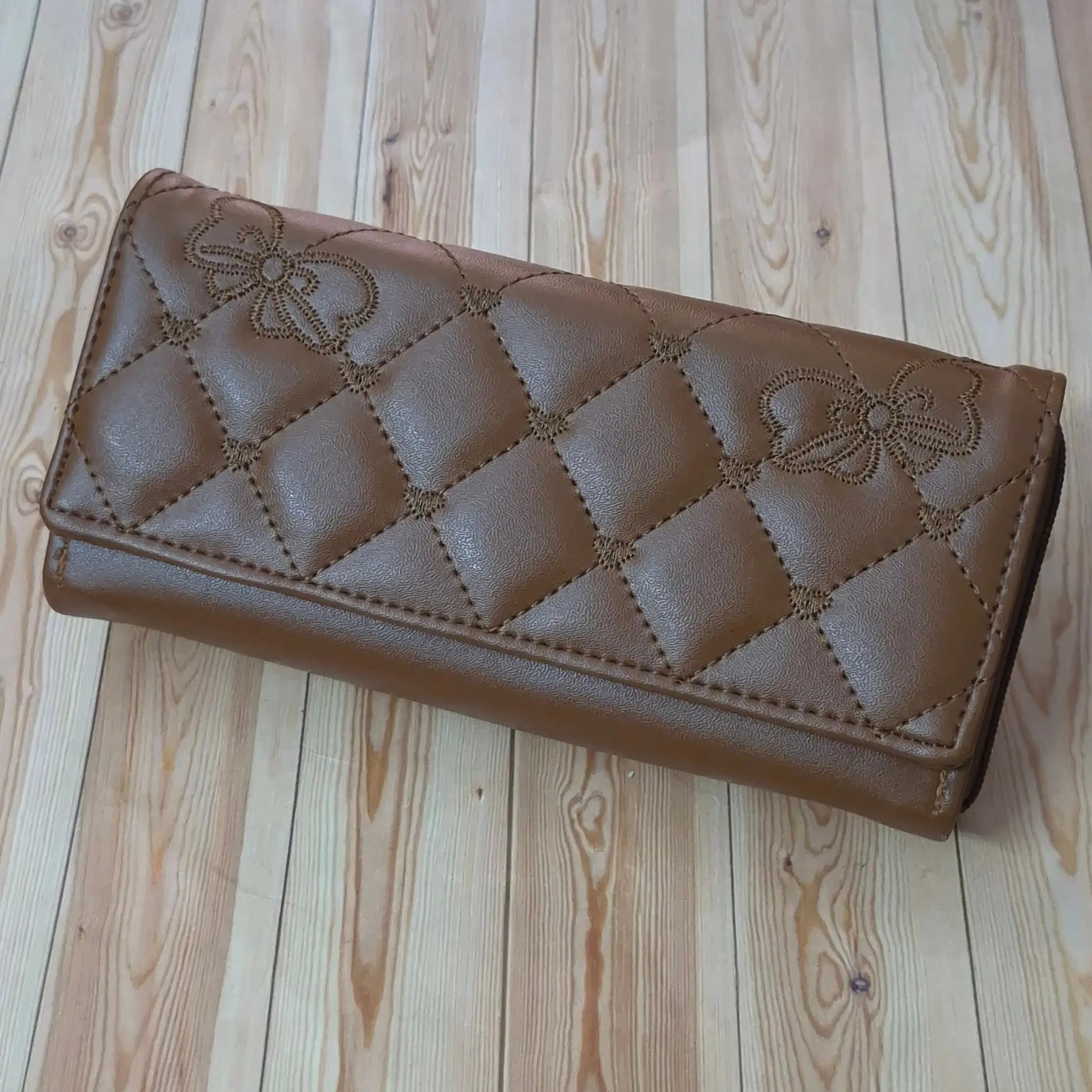 Quilted Butterfly Design Wallet for Women  Stylish Daily Accessory Main image