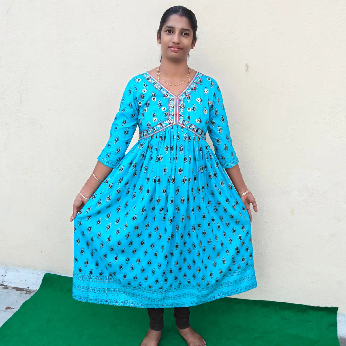 Rama Blue Alaya Cut Kurti 410A