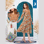 Reyon Print Orange Umbrella Kurti