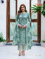 Sage Green Printed Rayon Readymade Salwar Suit with Dupatta