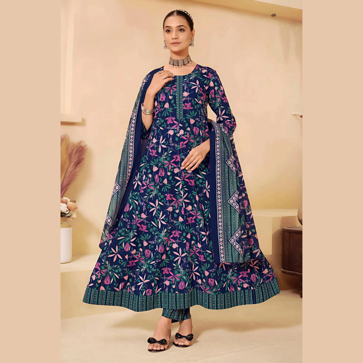 Ganpati Anarkali Readymade Salwar Suit Set Volume 9 Main image