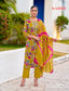 Stylish Mustard Yellow Ethnic Wear Set with Tie-Dye Dupatta