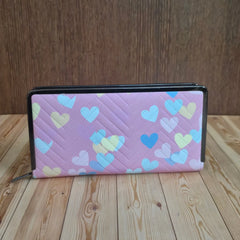 Stylish Single Zip Wallet with Steel Border