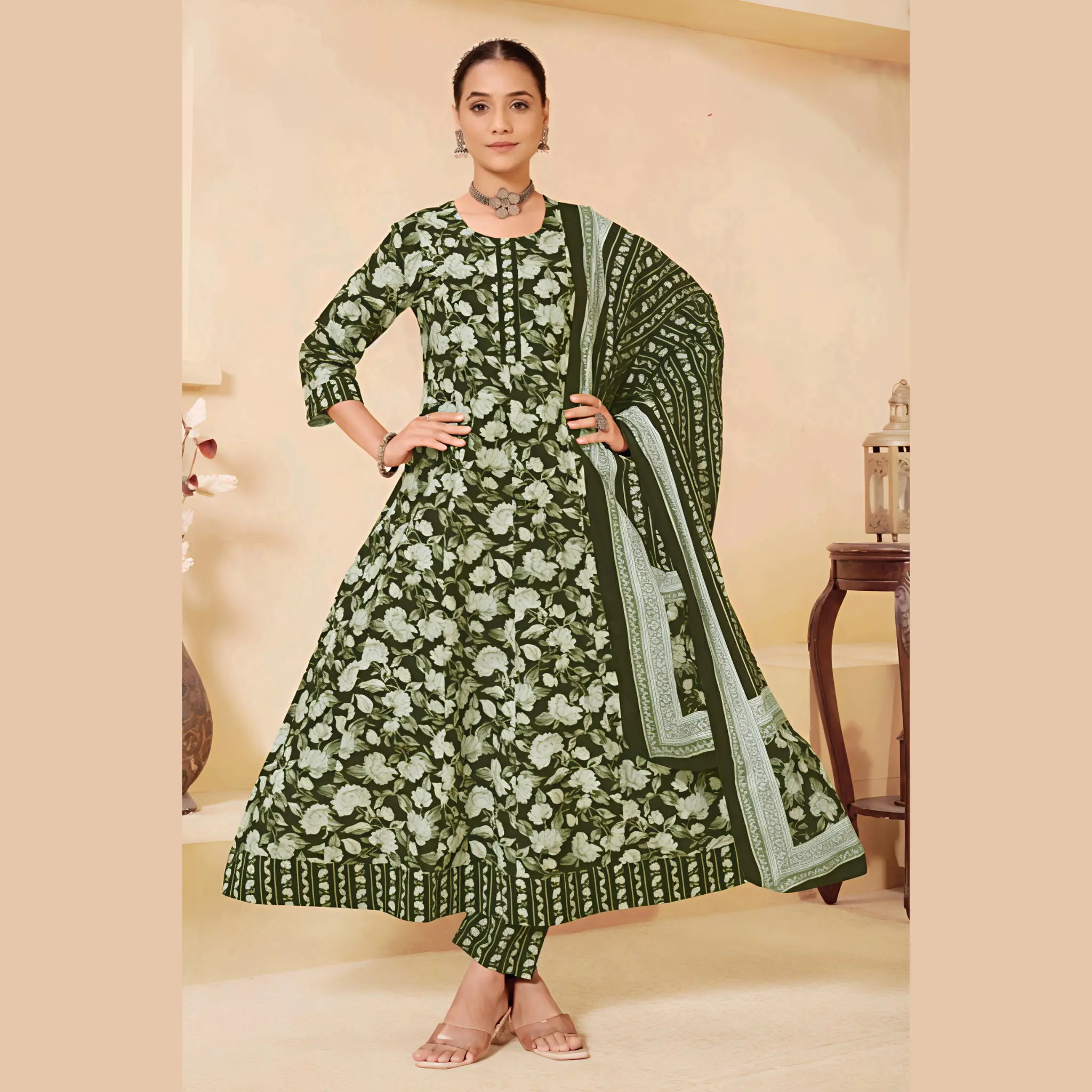 Ganpati Anarkali Readymade Salwar Suit Set Volume 9 Main image